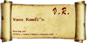 Vass Ramón névjegykártya