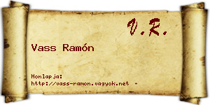 Vass Ramón névjegykártya